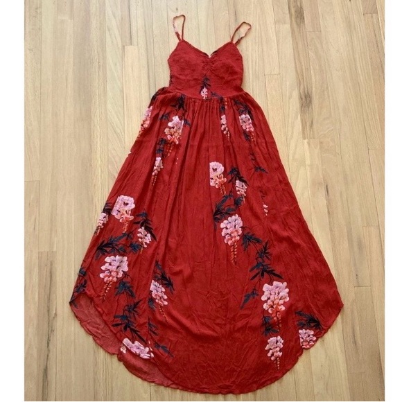 FREE PEOPLE 🌹’Beau’ Floral Print Smocked Maxi Dress - Picture 11 of 16